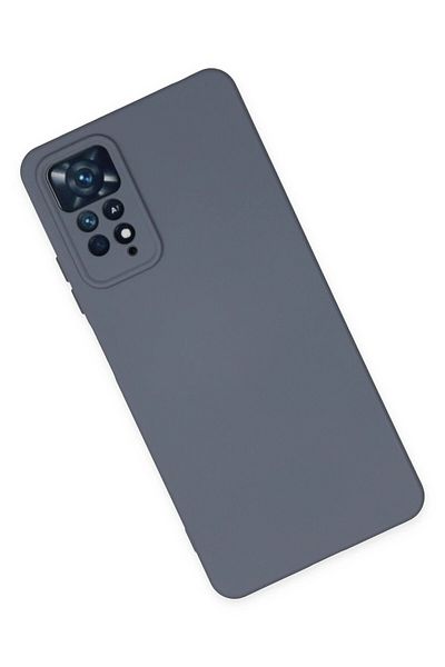 CepteToptan حافظة هاتف Xiaomi Redmi Note 11 Pro مصنوعة من السيليكون المخملي الداخلي - رمادي - MKİ9712-7172
