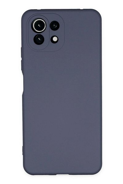 CepteToptan حافظة هاتف Xiaomi MI 11 Lite من السيليكون المخملي الداخلي - رمادي - MKİ3135-4265
