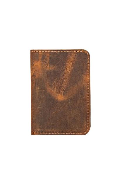 LiderGlobal Enrico Slim Leather Card Holder G2 Antique Brown
