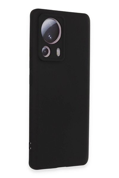 CepteToptan حافظة هاتف Xiaomi Mi 13 Lite مصنوعة من السيليكون المخملي الداخلي - أسود - MKİ2221-3021