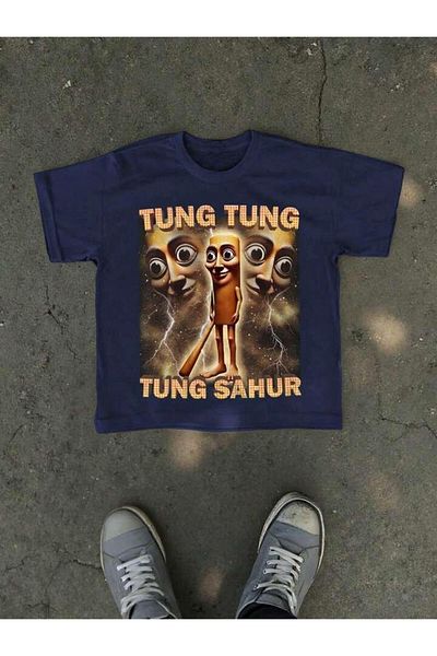 SEDA IŞIKLAR Unisex Women-Men Tung Tung Tung Sahur Printed T-Shirt Oversize