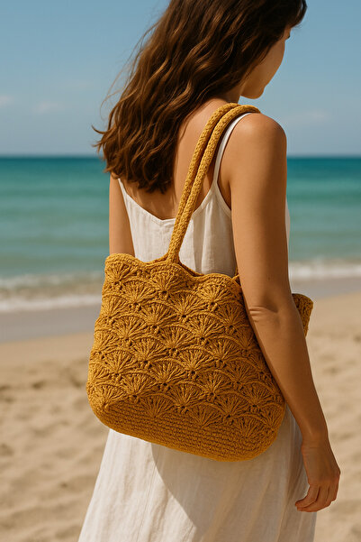 SİMAYMODDA Mussel Straw Bag/ Beach Bag