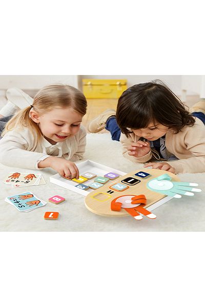 Calimera Toys Wooden Finger Arithmetic Game Math and Number Counting Learning