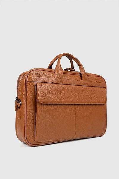 MORCA Genuine Leather Unisex Briefcase with Laptop Compartment 16" & 17" Inch