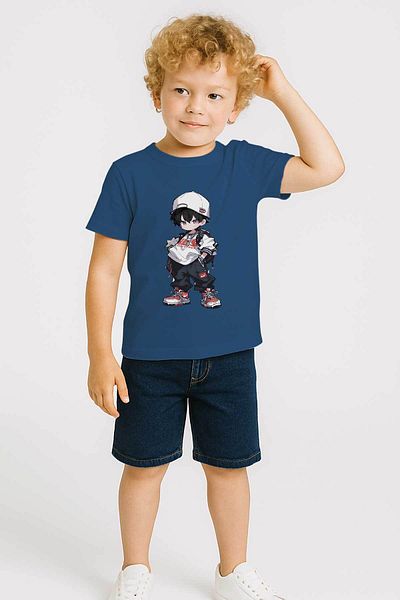 peki baby&kids Bine, tricou cu imprimeu pentru băiat YAZ pentru băiat, hiphop, 15642