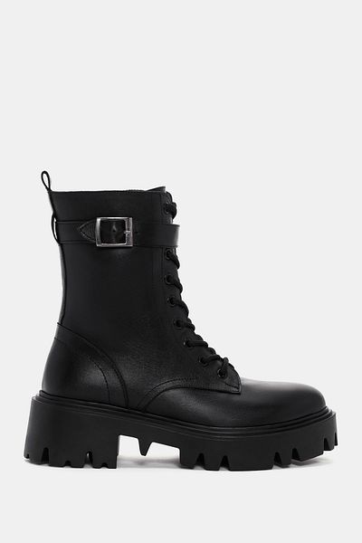 Bestyle Bronk Women's Black Real Leather Boots