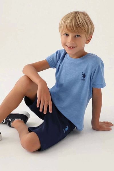 U.S. Polo Assn. يو اس بولو اسنبدلة الأولاد المطبوعة المزدوجة