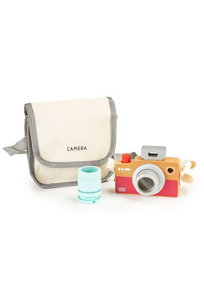 İSP Wooden Camera, with Storage Bag, "Likesmart Foto", 2 Lenses, Kaleidoscope, Multicolor