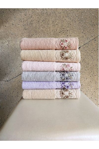 Fiesta Elite Handcrafted 3D Embroidered Boxed 50X90 cm 100% Cotton