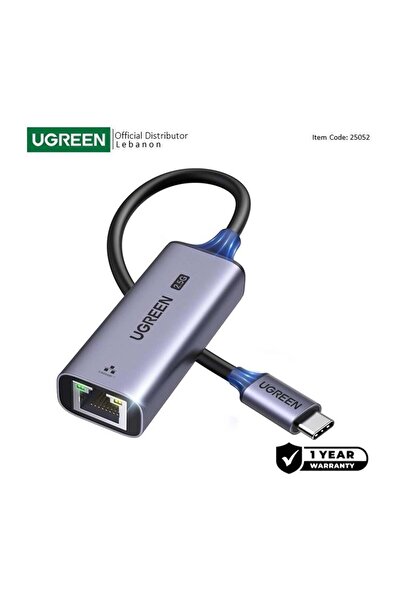 Ugreen 25052 CM648 Type-C USB-C to 10/100/1000Mbps RJ45 2.5G Ethernet Dönüştürücü