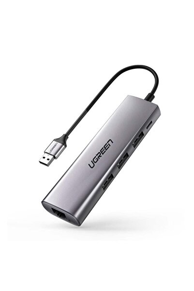 Ugreen 20915 CM475 USB 3.0 to 3 x USB 3.0 + RJ45 1000Mbps Ethernet Adapter