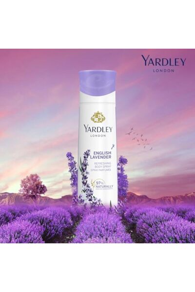 YARDLEY London English Lavender Body Spray For Women, Floral Aromatic Freshness, Relaxing And Calmin
