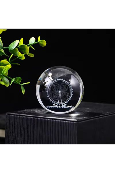 Wolawood Premium Crystal Glass Snow Globe 3D Lighted Figurine Lamp Wooden Base Led Decorative USB Gift Set