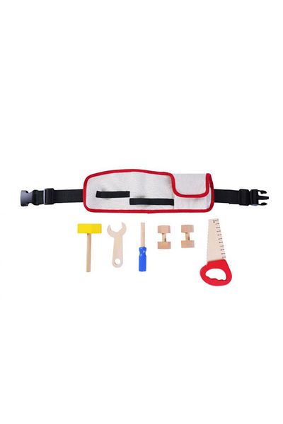 IMK Wooden tool belt, buckle fastening, no sharp edges, child-safe paint