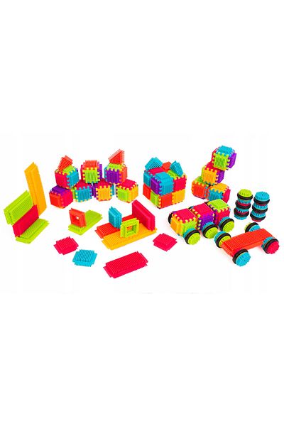 İSP Construction Set Type Tepi 192 Pieces "ISP Blocks", Motor Development and Intelligence For Children, Non