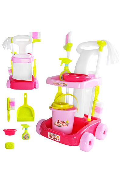 ISO TRADE Children's play set, Cleaning cart with accessories, Iso Trade, 30x33x56 cm, Multicolor