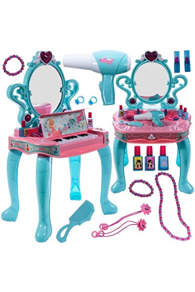 İSP Make-Up Table with Piano, "ISP LikeSmart Piano Make-up", for girls, premium quality with lights