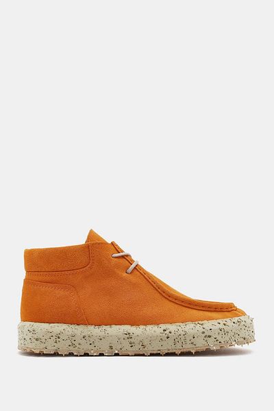 Bestyle Rebel Women's Orange Real Suede Leather Ankle Boots
