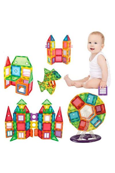 MalPlay Educational and Creative Magnetic Building Blocks Set for Children, Magnetic Tiles, Multiple Possible