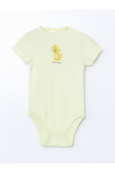 LC Waikiki Summer Collection Printed Baby Boy Snapback Bodysuit 2-Pack City