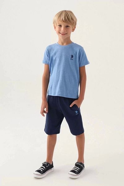 U.S. Polo Assn. يو اس بولو اسنبدلة الأولاد المطبوعة المزدوجة