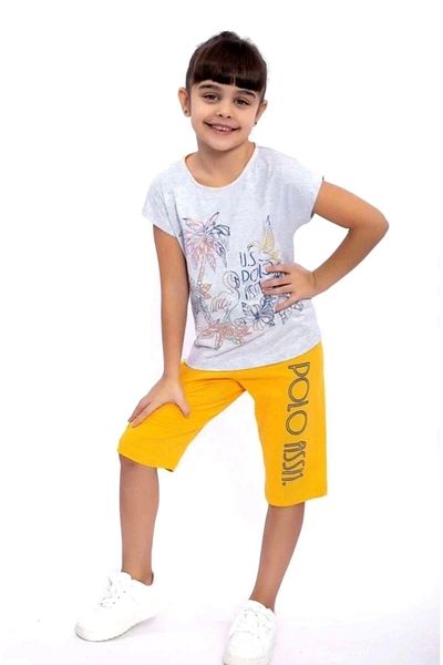 U.S. Polo Assn. Us1053 Licensed Girl's Jersey Capri Set