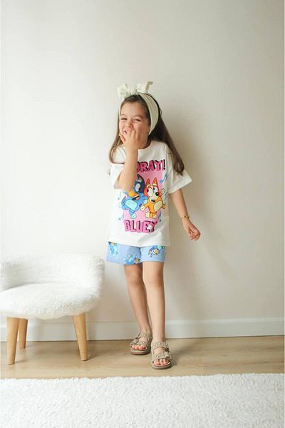 JELİBOOM Girl's Shorts Set Organic 100% Cotton