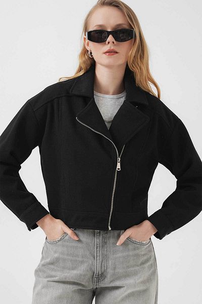 Bigdart Kaşe Black Women's Jacket 0717