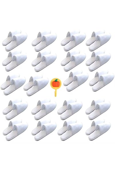 OEM Set de 20 de perechi de papuci de hotel, calitate hotelieră, bureți, talpă de cauciuc, mărime universală, alb