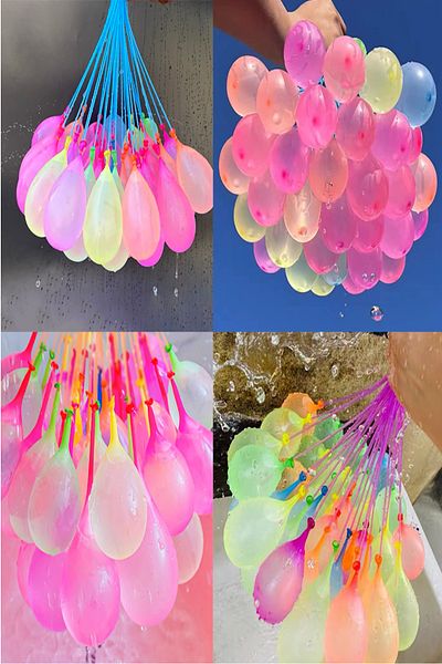 Hyd 333 Pieces Toy Water Balloon with Water Filling Apparatus Party Entertainment Outdoor Toy