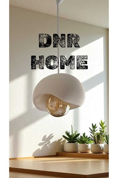 Dropcek eticaret Modern Organic Design Pendant Lamp Chandelier for Kitchen, Living Room and Living Room with Decorative Sand Texture