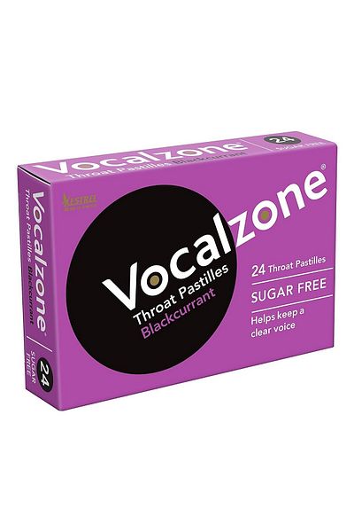 Vocalzone Pastile pentru Gat, Solisti si Cantareti - Vocalzone, Coacaze- Fara Zahar, 24 Pastile