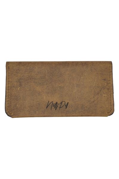 Natty Pell Women's wallet, leather, handmade, brown