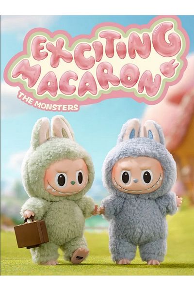 Pop Mart Labubu Vinyl Face Plush Blind Box Macaron Random Shape in 1 Box