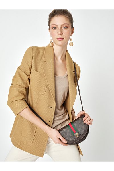 Pierre Cardin Γυναικεία τσάντα ώμου Coffee Monogram 05PO25Y1884