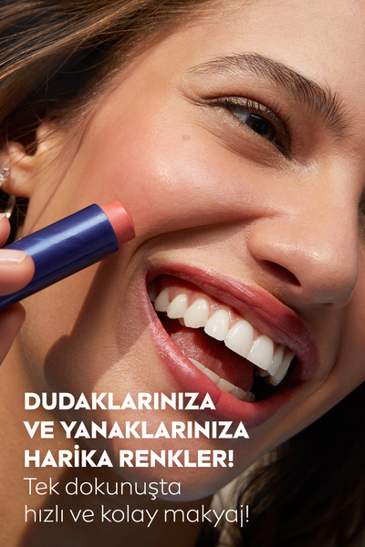 NIVEA Renkli Nemlendirici Dudak Bakım Kremi Mercan 4.8gr,spf30, Allık Etkisi, Dudak Ve Yanaklar, E Vitamin