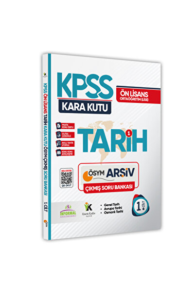 Karakutu Yayınları KPSS Önlisans-Ortaöğretim Tarih Kara Kutu 1. Cilt Çıkmış Soru Bankası Konu Özetli Dijital Çözümlü