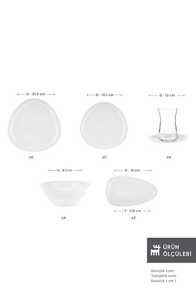 Karaca Forever Bone Cosima 26 Pieces Breakfast Set for 6 People