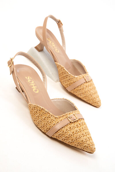 SOHO Nude Straw Women's Classic Heeled Shoes 20681