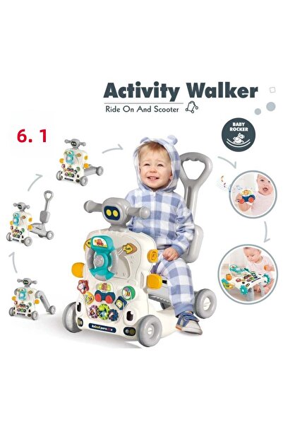 BabyCara مشاية أطفال 6 في 1، مشاية تعلمية للجلوس والوقوف، مشايات دفع، تجميع