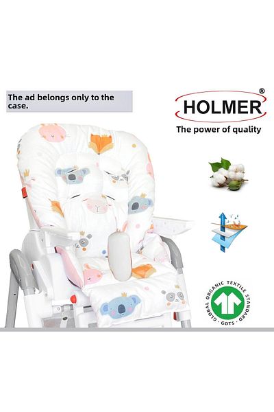 Holmer Pink Stain Resistant Organic High Chair - Cushion and Cover Max-M