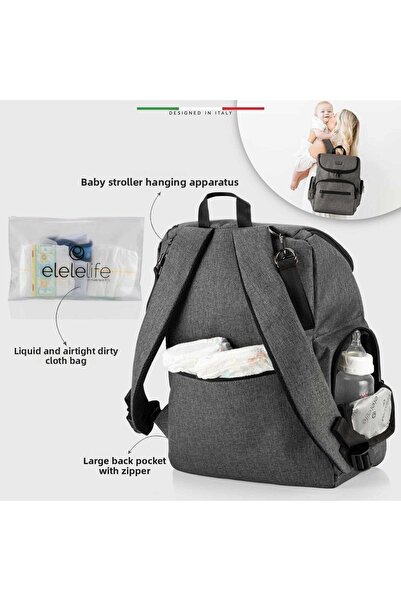 Elele Elelelife Flora 2 4in1 Mother Baby Care Bag Gray