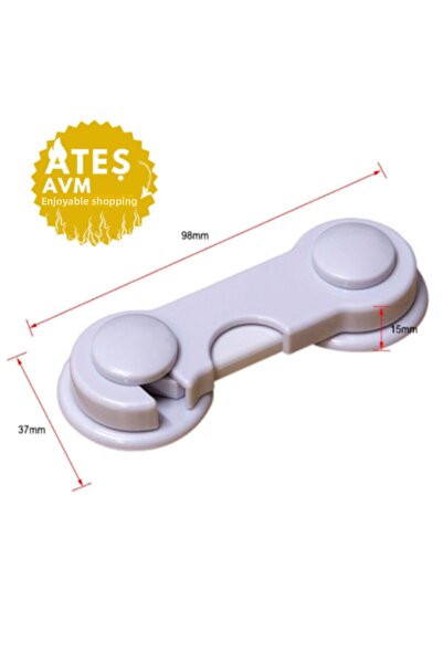 Euro Pink 2 Pcs Unassembled Double Cover Cabinet Lock Baby Protective and Lock Baby Safety Kit