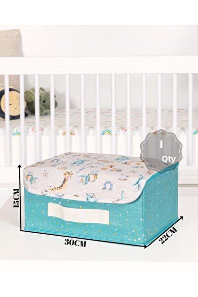 PONÇİK BEBEK Baby Multi-Purpose Box with Lid Baby Kids Clothes Organizer Maxi...