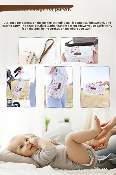 mordesign Baby Bag Changing Mat, Changing Pad, Portable Care Bag, Animal Series,