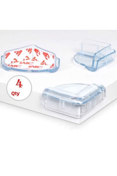 LİRAZON 4 قطع واقي زوايا الطفل من السيليكون