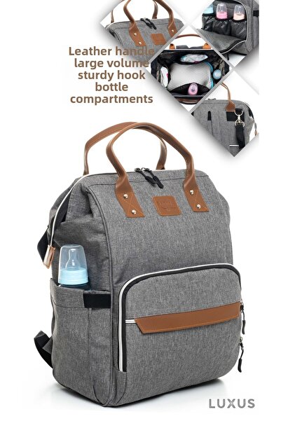 Sahra Luxus Baby Bag Stain Resistant Waterproof Mother Baby Care Backpack with Thermal Compartment