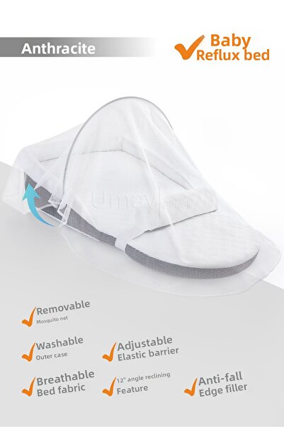 Umaybebek سرير أوماي بيبي ريفليكس، سرير أطفال - أنثراسايت