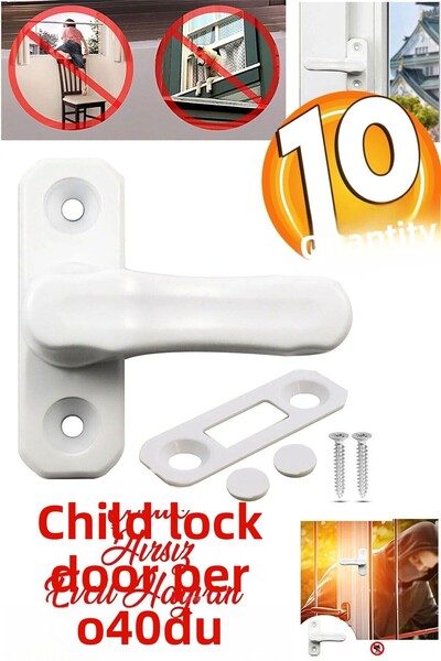 Badem10 10 قطع للأطفال الصغار بيمابين PVC نافذة الباب قفل حماية السلامة مزلاج...