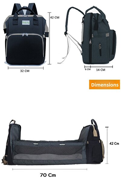 YclShop Baby Care Bag with Bed and Liquid Proof Stroller - Mother Baby Bag wi...